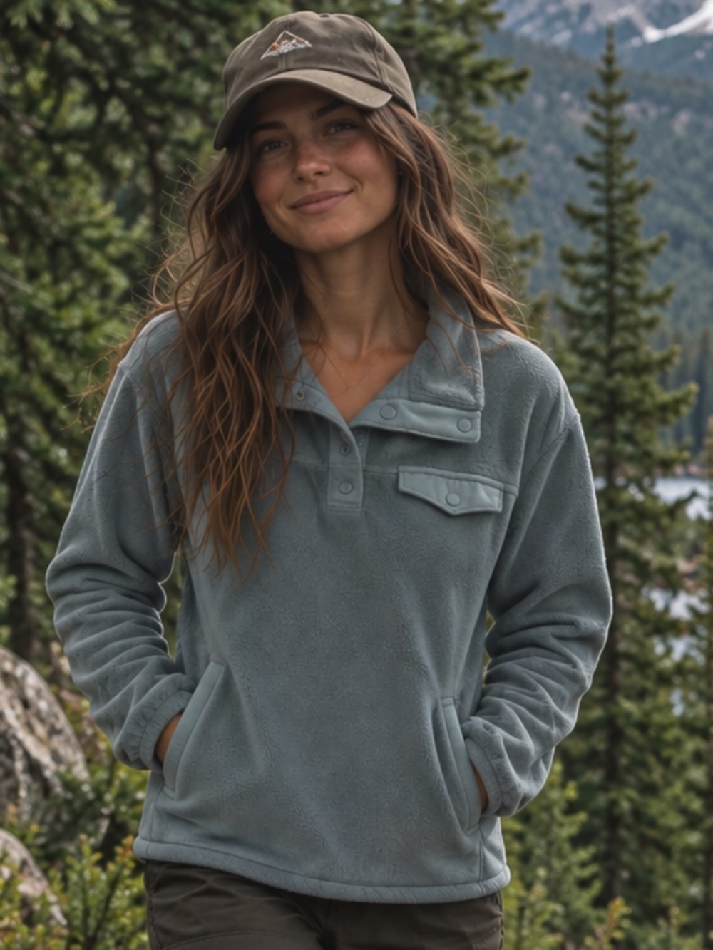 Sage/Green granola girl/woman’s fleece sweater